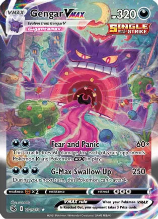 Gengar VMAX (Alternate Art Secret) - SWSH08: Fusion Strike (SWSH08) LP+