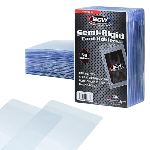 BCW - Semi-Rigid Card Holder #1 (50 Holders)