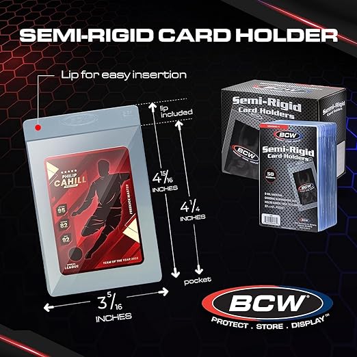 BCW - Semi-Rigid Card Holder #1 (50 Holders)