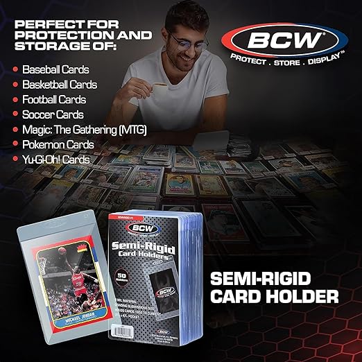 BCW - Semi-Rigid Card Holder #1 (50 Holders)